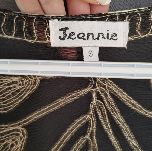 Jeannie brand vintage black and gold evening cover up - Picture 2 of 5